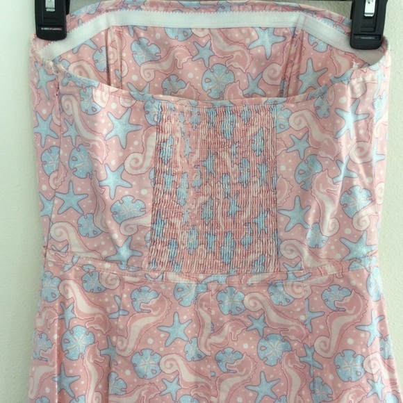 Vineyard Vines pink seahorse strapless dress - Picture 5 of 8